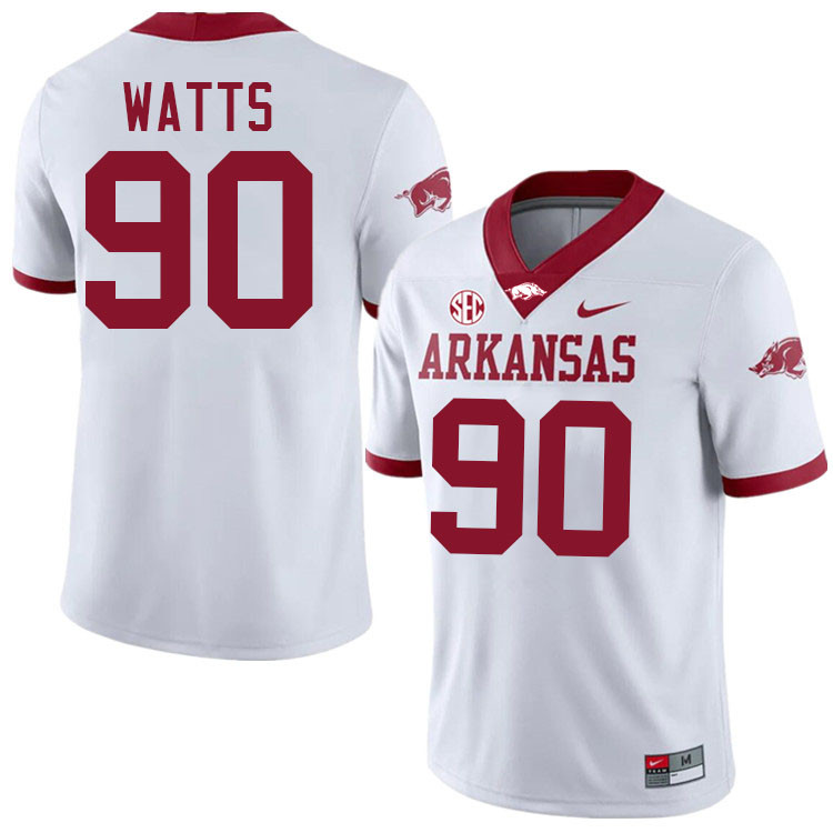 Armon Watts Arkansas Jersey,Arkansas Razorbacks #90 Armon Watts Jersey Youth College-White